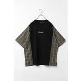 チェック切り替えTシャツ | VENCE share style【MEN】 | 詳細画像13 