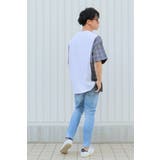 チェック切り替えTシャツ | VENCE share style【MEN】 | 詳細画像17 