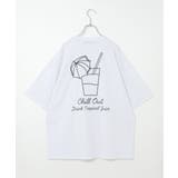 ホワイト | ドリンク刺繍Tシャツ | VENCE share style【MEN】