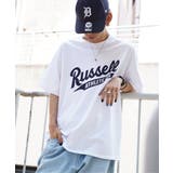 ホワイト | RUSSELL ATHLETIC ラッセルアスレチック フロントロゴTシャツ | VENCE share style【MEN】