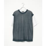 【2点セット】メッシュニットベストアンサンブルTシャツ | VENCE share style【MEN】 | 詳細画像12
