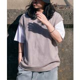 グレイ | 【2点セット】メッシュニットベストアンサンブルTシャツ | VENCE share style【MEN】