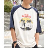 ネイビーブルー | THE BEATLES ザ ビートルズ レコードラグランTシャツ | VENCE share style【MEN】