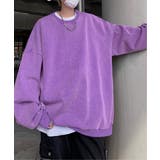 パープル | ピグメントビッグスウェット | VENCE share style【MEN】