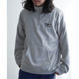 グレイ | フェイクスウェードヒゲ刺繍ハーフZIP | VENCE share style【MEN】
