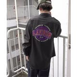 チャコール | VISION STREET WEAR サークル刺繍BIGシャツ | VENCE share style【MEN】