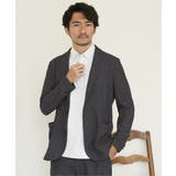 ネイビーブルー | 【セットアップ対応／イージーケア】GOKU楽ワーク メランジライトジャケット | ikka 