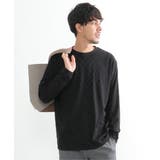 ブラック | リンクスジャガード市松ロンT | ikka 