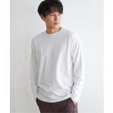 ホワイト | リンクスジャガード市松ロンT | ikka 