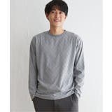 グレイ | リンクスジャガード市松ロンT | ikka 