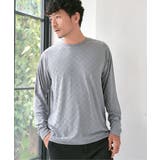 グレー | リンクスジャカード市松ロンT | ikka 