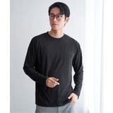 ブラック | リンクスジャカード市松ロンT | ikka 