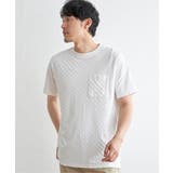 リンクスジャカード市松Tシャツ | ikka  | 詳細画像14 