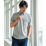 冷感リンクスジャカード市松ポロシャツ | ikka | 詳細画像2