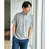 冷感リンクスジャカード市松ポロシャツ | ikka | 詳細画像3