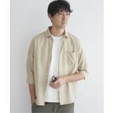ベージュ | 7分袖シャリルジャージスイスカラーシャツ | ikka