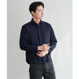 ネイビーブルー | GOKU楽ワークワッフルスイスカラーシャツ | ikka 