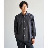 ブラック | デニムライクスイスカラーシャツ | ikka 