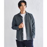 ダークネイビー | デニムライクスイスカラーシャツ | ikka 