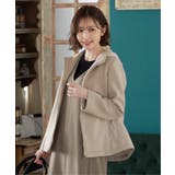 ベージュ | キルト切り替えフードコート | ikka 