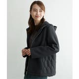 チャコール | キルト切り替えフードコート | ikka 