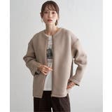 ベージュ | GOKU楽 ダンボールノーカラージャケット | ikka 