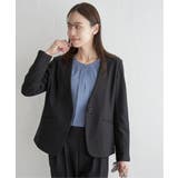 【洗濯機で洗える／セットアップ対応】GOKU楽カットソーノーカラージャケット | ikka  | 詳細画像15 