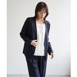 ネイビーブルー | 【セットアップ対応】GOKU楽ワークノーカラージャケット | ikka 