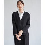 【洗濯機で洗える／セットアップ対応】ウォッシャブルVネックジャケット | ikka  | 詳細画像7 