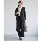 【洗濯機で洗える／セットアップ対応】ウォッシャブルVネックジャケット | ikka  | 詳細画像9 