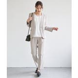 【洗濯機で洗える／セットアップ対応】ウォッシャブルVネックジャケット | ikka  | 詳細画像12 