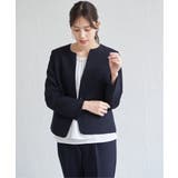 【洗濯機で洗える／セットアップ対応】ウォッシャブルキーネックジャケット | ikka  | 詳細画像8 