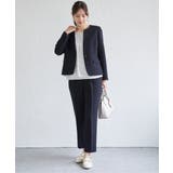 【洗濯機で洗える／セットアップ対応】ウォッシャブルキーネックジャケット | ikka  | 詳細画像9 