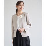 【洗濯機で洗える／セットアップ対応】ウォッシャブルキーネックジャケット | ikka  | 詳細画像11 