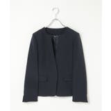 【洗濯機で洗える／セットアップ対応】ウォッシャブルキーネックジャケット | ikka  | 詳細画像19 