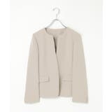 【洗濯機で洗える／セットアップ対応】ウォッシャブルキーネックジャケット | ikka  | 詳細画像32 