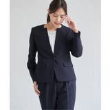 【洗濯機で洗える／セットアップ対応】ウォッシャブルキーネックジャケット | ikka  | 詳細画像5 