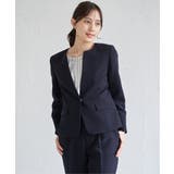 【洗濯機で洗える／セットアップ対応】ウォッシャブルキーネックジャケット | ikka  | 詳細画像6 