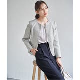 【フォーマル対応】ファンシーツイードジャケット | ikka  | 詳細画像1 