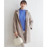 コーヒー | ウールライクフード取り外しコート | ikka 