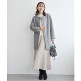 ウールライクストレッチフードコート | ikka  | 詳細画像18 