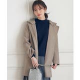 ウールライクストレッチフードコート | ikka  | 詳細画像1 