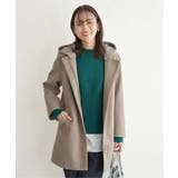 ウールライクストレッチフードコート | ikka  | 詳細画像4 