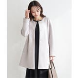 ダンボールニットノーカラーコート | ikka  | 詳細画像9 