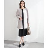 ダンボールニットノーカラーコート | ikka  | 詳細画像11 