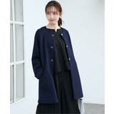 ダンボールニットノーカラーコート | ikka  | 詳細画像14 