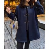 ダンボールニットノーカラーコート | ikka  | 詳細画像2 