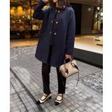 ダンボールニットノーカラーコート | ikka  | 詳細画像3 