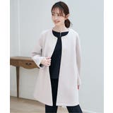 ダンボールニットノーカラーコート | ikka  | 詳細画像4 