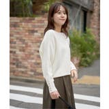 オフホワイト | 横リブドルマンラメニットプルオーバー | ikka 